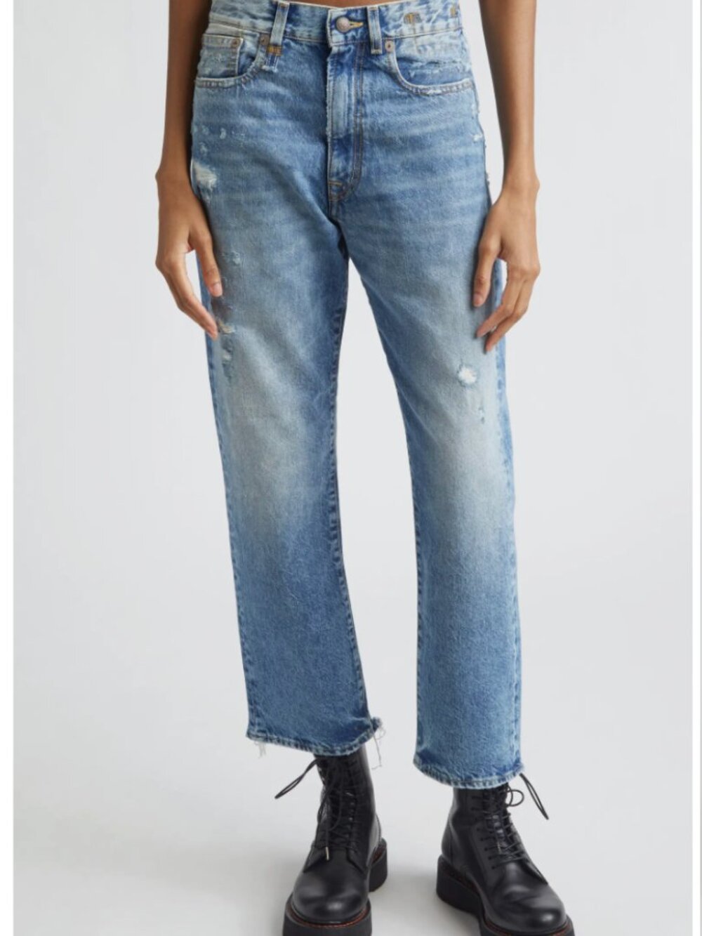 R13  Distressed Boyfriend Jean